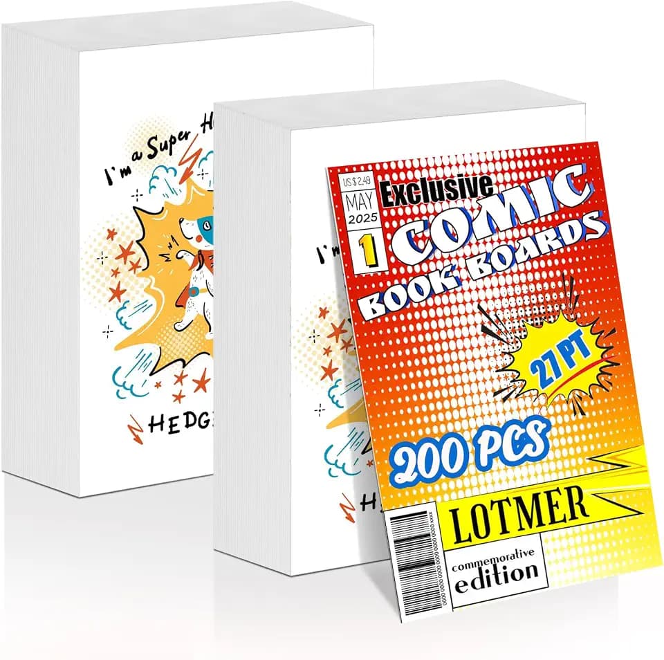 LOTMER 200 Pack Current Size Comic Book Boards