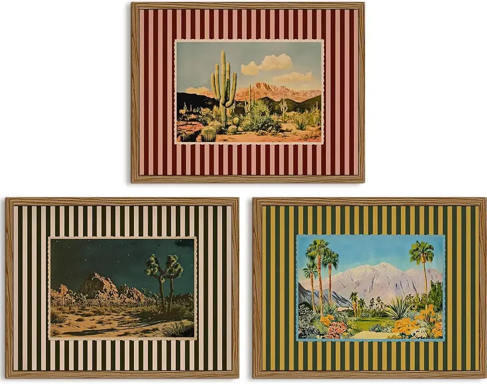 Western Desert Wall Art Decor Vintage Southwestern Prints 12x16 IN Unframed