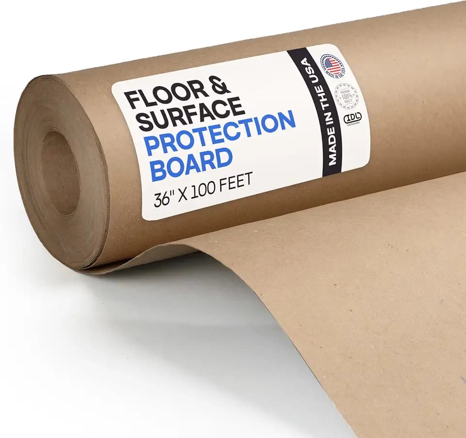 Construction Paper 36" x 1200" (100 feet, 300 sq.ft.) – Extra Thick Floor Covering for Protection (20 mil, 200 lbs) - Contractor Paper for Remodeling & Surface Protection by IDL Packaging