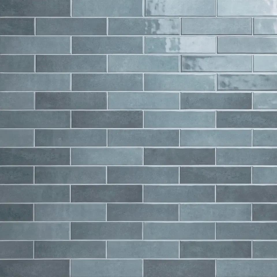 Ackland Hoku Caspian Blue 3 in. x 12 in. Glossy Ceramic Subway Tile