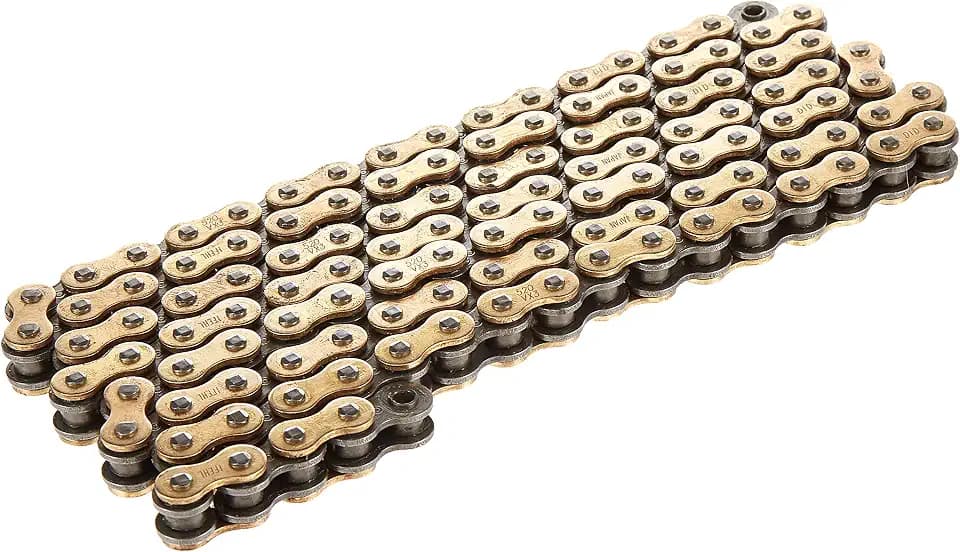 DID 520VX3-KETTE (Gold & Schwarz) – Länge: 120 Glieder mit Clip-Verbindung (FJ)