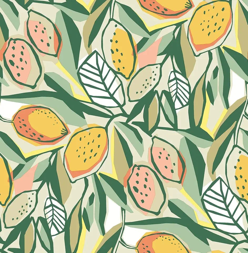 NuWallpaper Main Squeeze Peach Peel and Stick Wallpaper