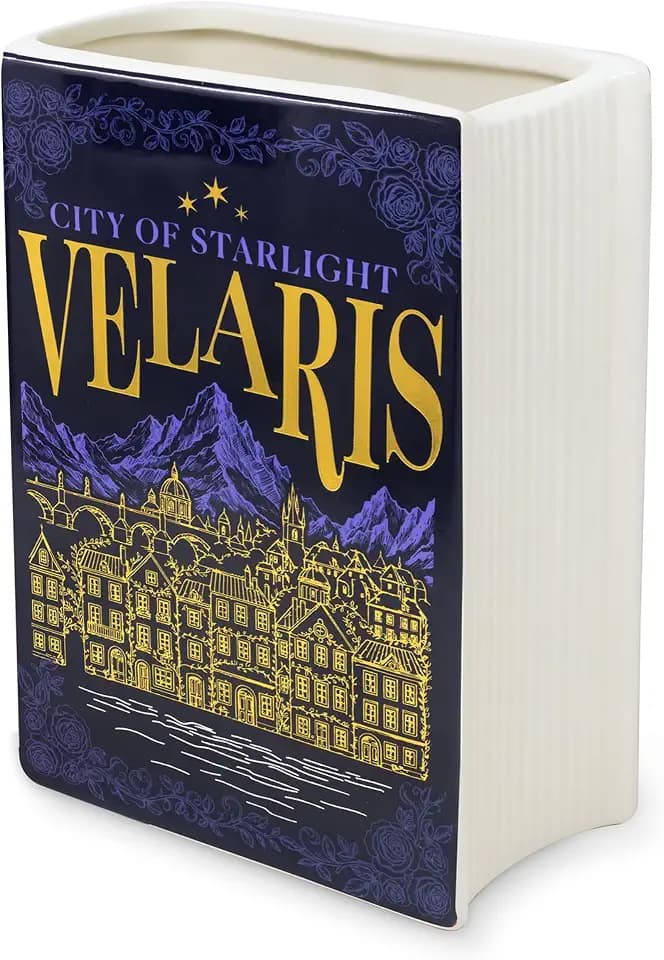 A Court of Thorns and Roses Ceramic Book Shaped Vase, Night Court