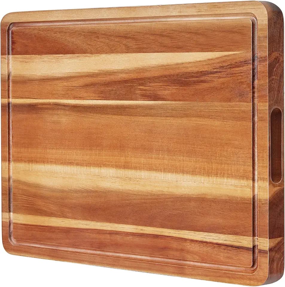 24 x 18 Inch XXL Countertop Cutting Boards - BEZIA Extra Large Chopping Board for Kitchen - Meat Cutting Board for BBQ - Turkey Carving Board - Extra Large Charcuterie Board with Handles, Juice Groove