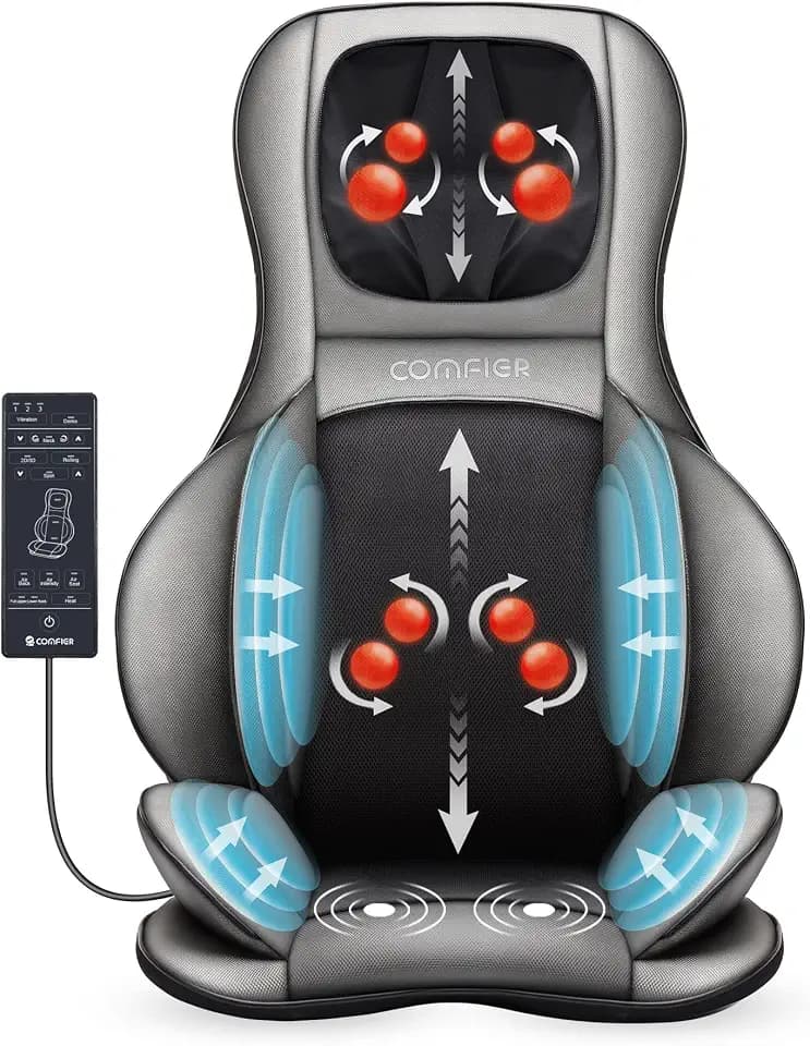 COMFIER Shiatsu Rücken und Nacken Massagesitzauflage mit Wärme