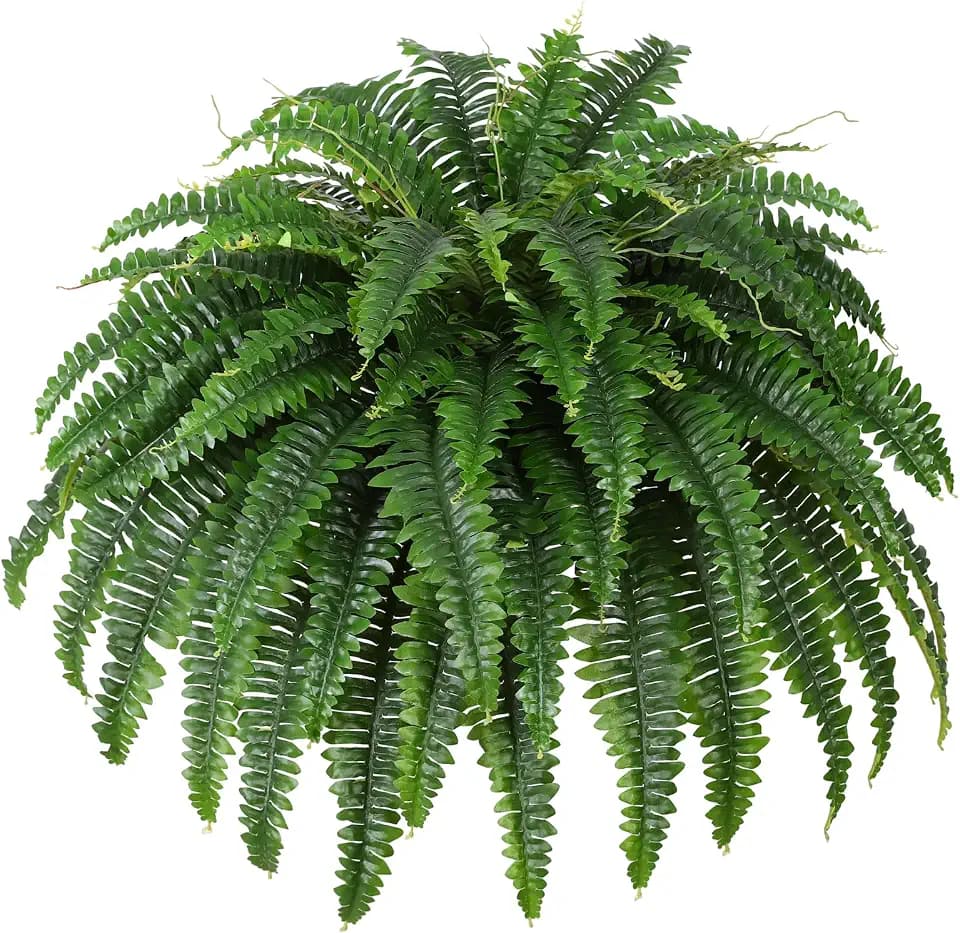 Dkaltm 43" Artificial Boston Fern, Outdoor Faux Plant