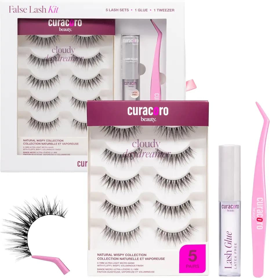 Curacoro Ultra-Light Micro Band Strip Lash Kit 7-14mm, Daydreamer
