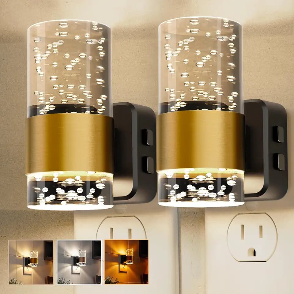 L LOHAS LED Night Lights Plug into Wall, Dusk-to-Dawn Sensor Night Light