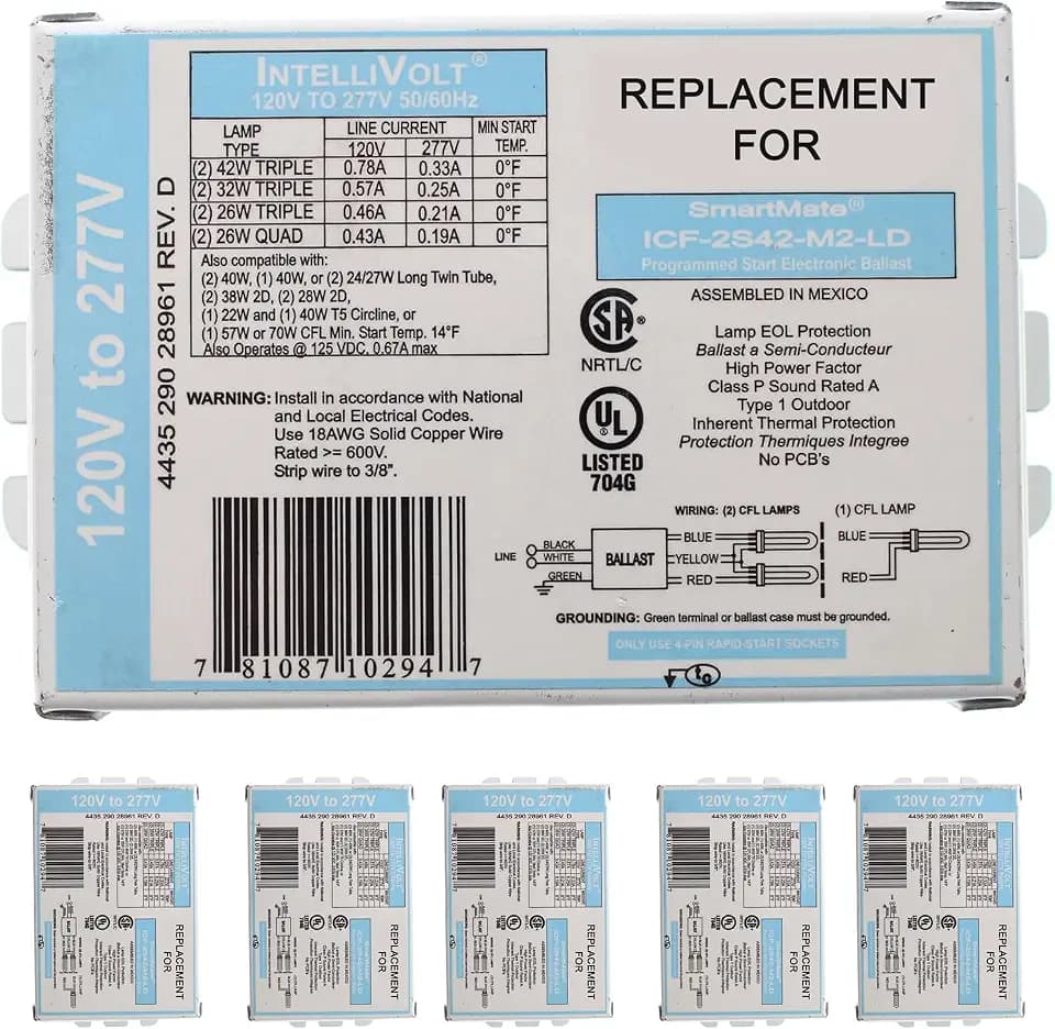 OHLECTRIC (6-Pack) Replacement for Philips Advance ICF-2S42-M2-LD