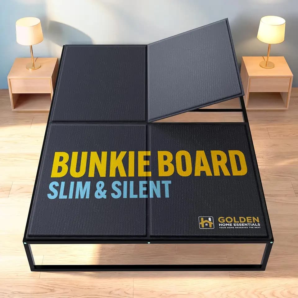 Golden Home Essentials Premium 10mm Full Size Bunkie Board (54" x 75") – Slim Low-Profile Mattress Support – Quiet, Moisture-Resistant, Lightweight Bed Board for Platform & Slatted Frames
