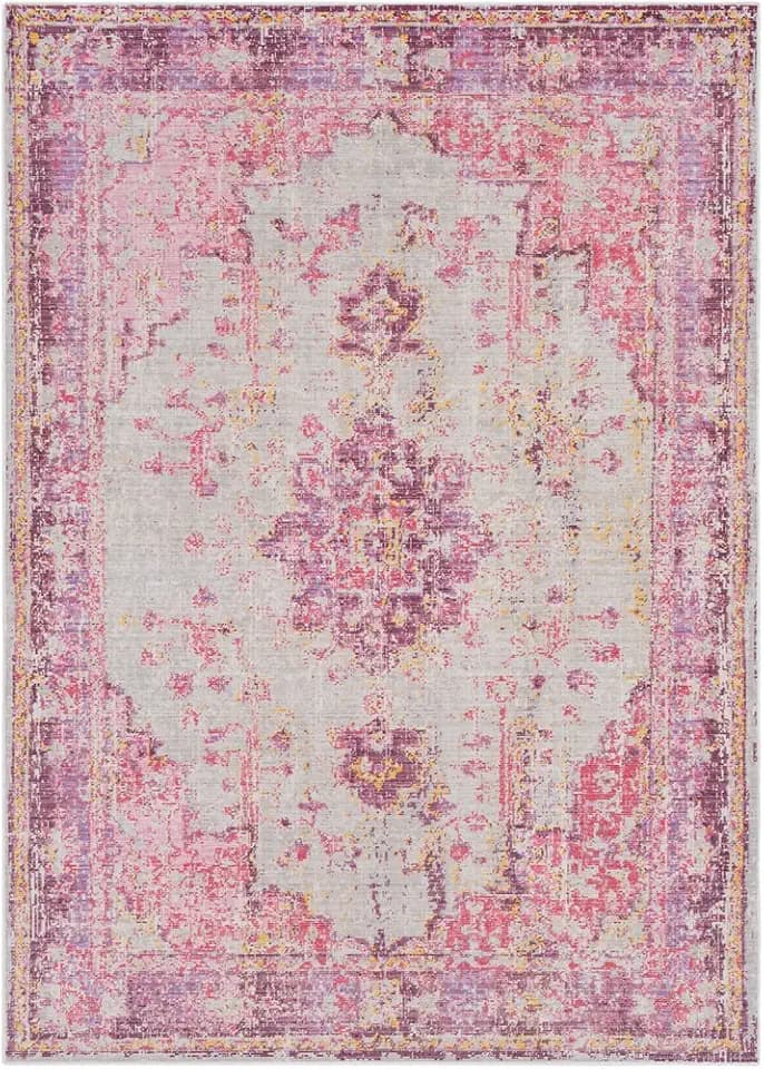Livabliss Emilio Updated Traditional Area Rug,2' x 2'11",Bright Pink