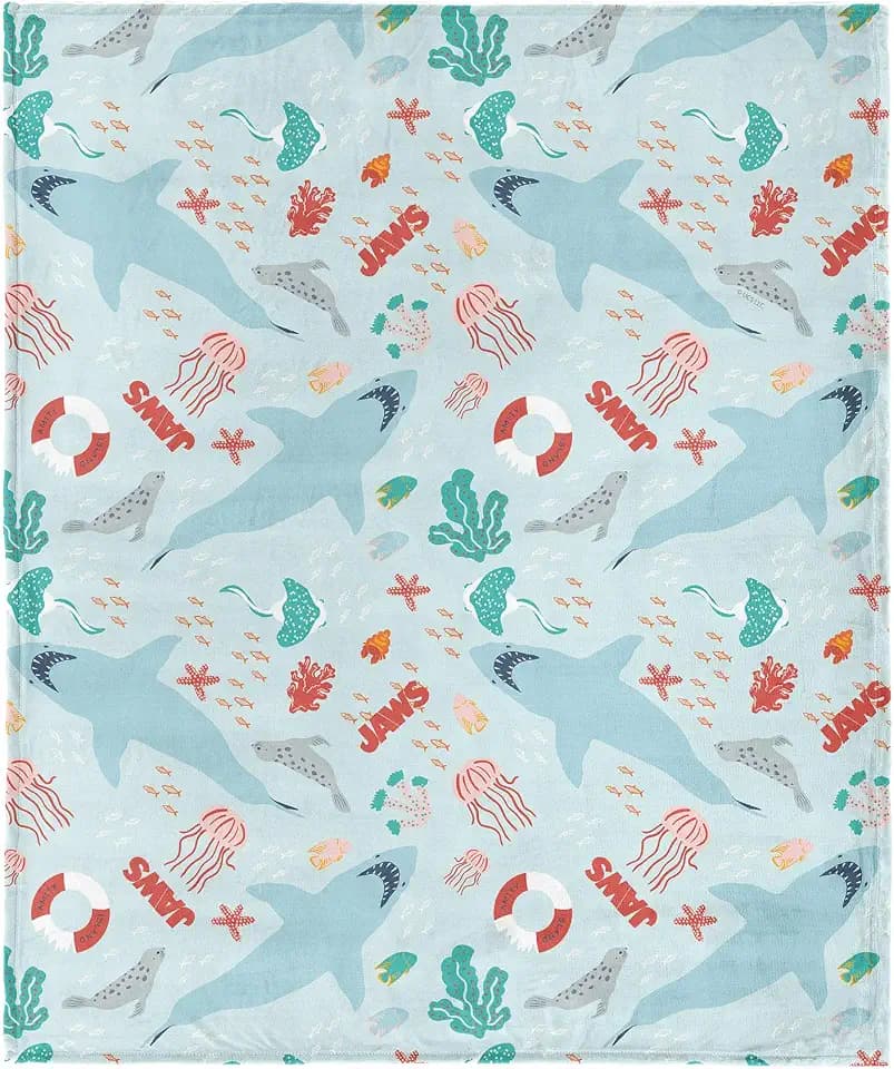 Northwest Jaws Coastal Sharks Silk Touch Throw Blanket 40x50 inches
