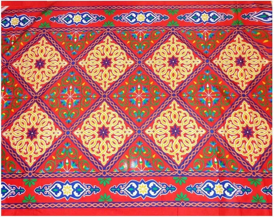 Egyptian Arabian Arabic Khayameya Tent khyamya Fabric Arabian Arabic Islamic Middle East Colorful Decor Decorative Decoration Ramadan Eid Fabric (2 Yard / 182 cm) Cloth Tablecloth Room