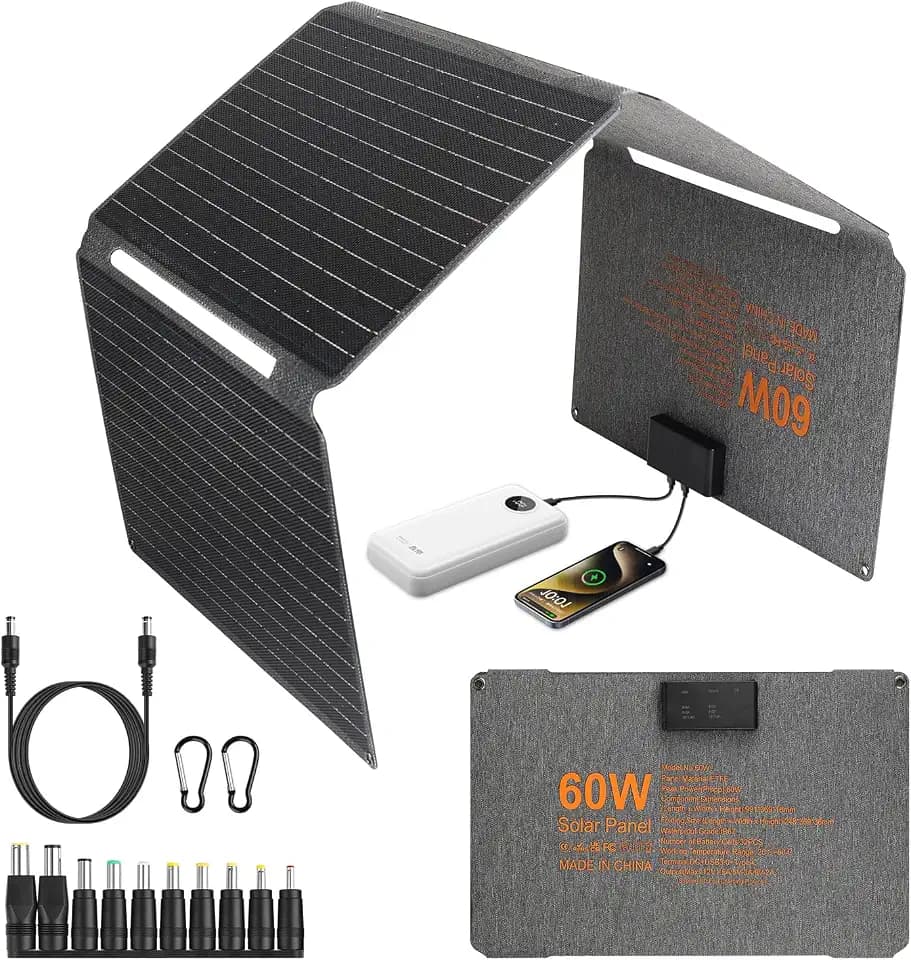 【60W Solar Panel Camping Faltbar 18V Kit】Solarpanel usb Solar Ladegerät