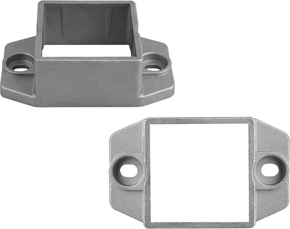 10 Pack 2"x2" Aluminum Square Post Flange Base, End Fence Bracket