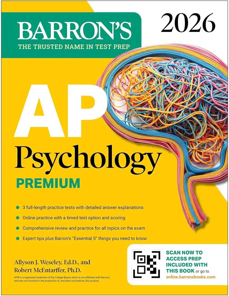 AP Psychology Premium, 2026: Prep Book with 3 Practice Tests + Comprehensive Review + Online Practice (Barron's AP Prep)