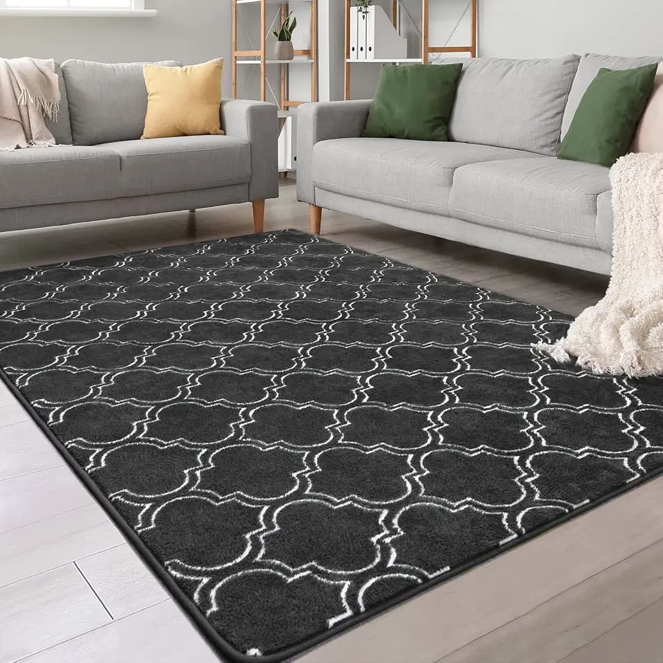 Chicrug 4x6 Shag Geometric Modern Area Rug for Bedroom Living Room