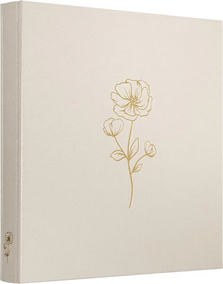 Photo Album 4x6 500 Photos 5 Pictures Per Page, 500 Pockets, Photo Albums 4x6 Pictures, Linen Fabric Cover Large Photo Album Book for Wedding Family Memories(Beige)