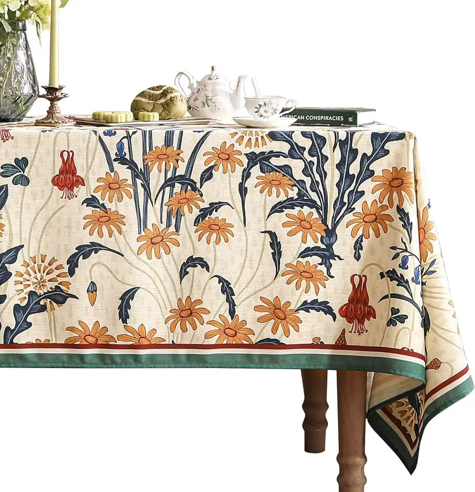 bilin gaier Designer French Linen Tablecloth,Rectangular,79"x55"-Tijuana