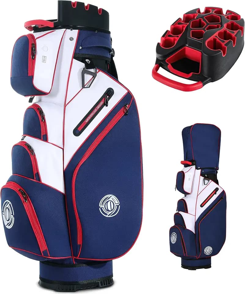 14-Way T-Lock Golf Cart Bag with Rigid Inner Shell