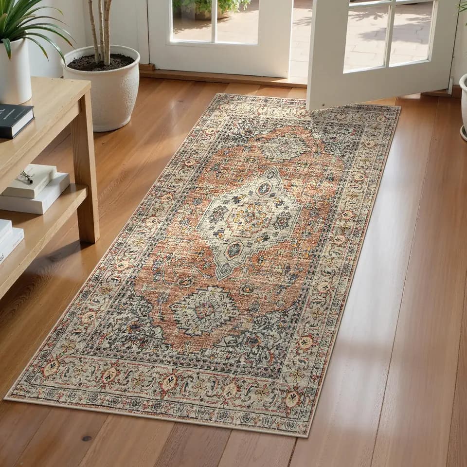 Lahome Oriental Small Area Rug, 2x4 Washable Rugs for Entryway Kitchen
