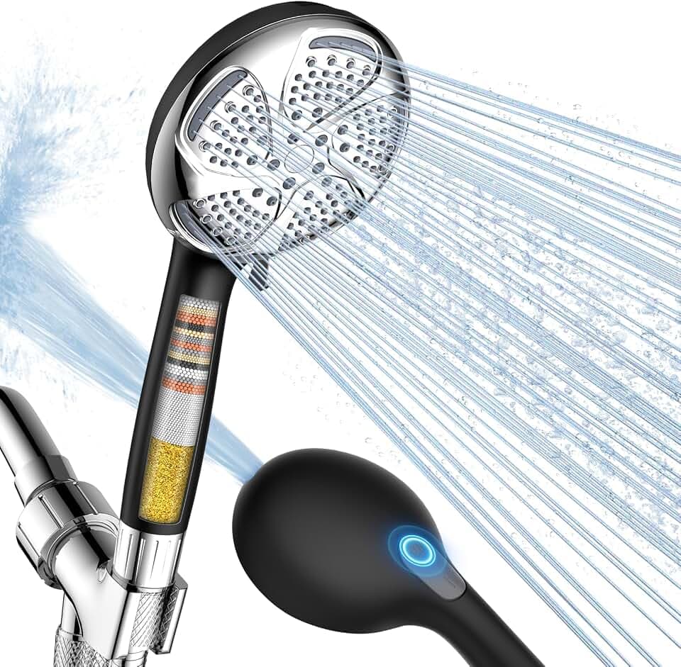 Filtered Shower Head with Handheld, High Pressure ShowerHead with Filters