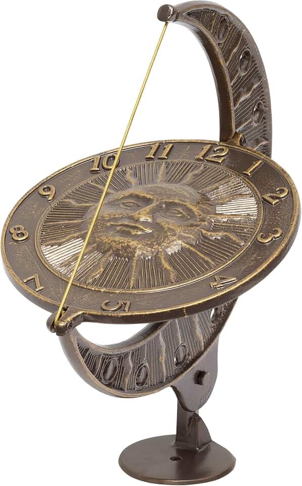 Whitehall Products Sun and Moon Sundial, French Bronze