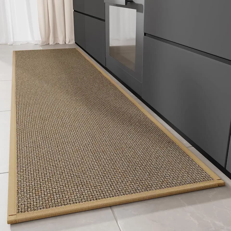 Hargiis Kitchen Rug, Rubber Non Slip Kitchen Rugs Washable, Absorbent Runner Mat for Floor, Machine Washable Standing Mats for in Front of Sink, Door, Laundry, Entryway, Hallway (Brown, 70" × 20")