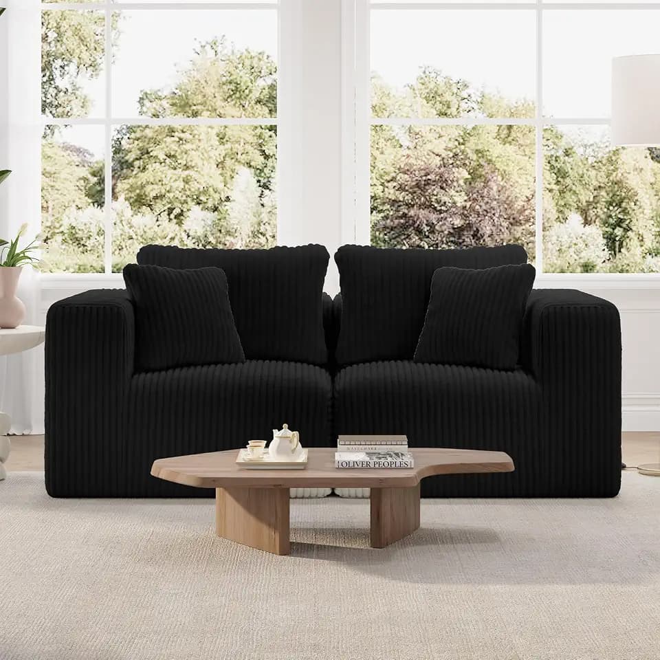 Novilla 70.8" Modular Loveseat Sofa, Small Space Sectional Couch, Modern Cloud Sofa with Smarts Coil® Support, Boneless Sectional Couch for Living Room Apartment, No Assembly Required