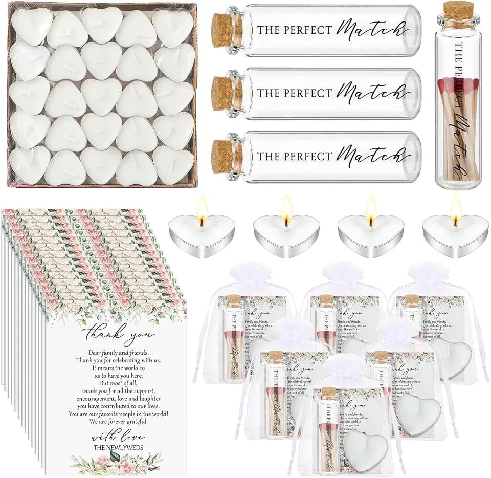 50 Sets Wedding Party Favors for Guests Bulk,Flower