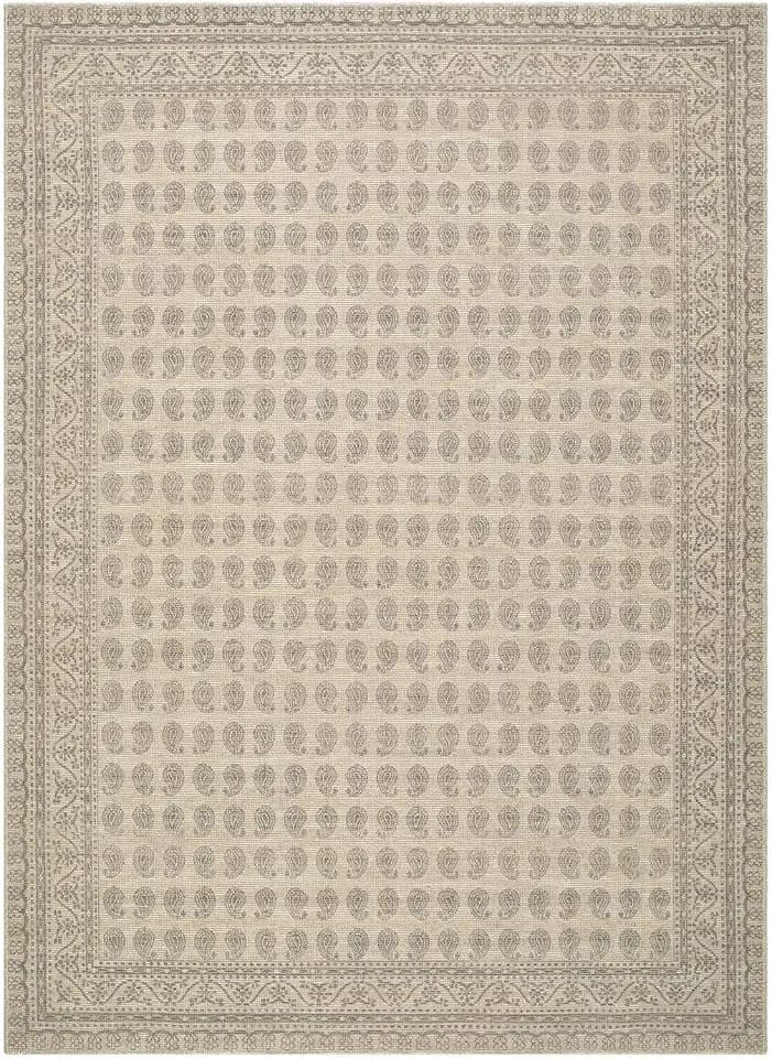 Livabliss x Nabela Noor Home Alo Traditional Border Area Rug, 2'7" x 7'10",Medium Grey