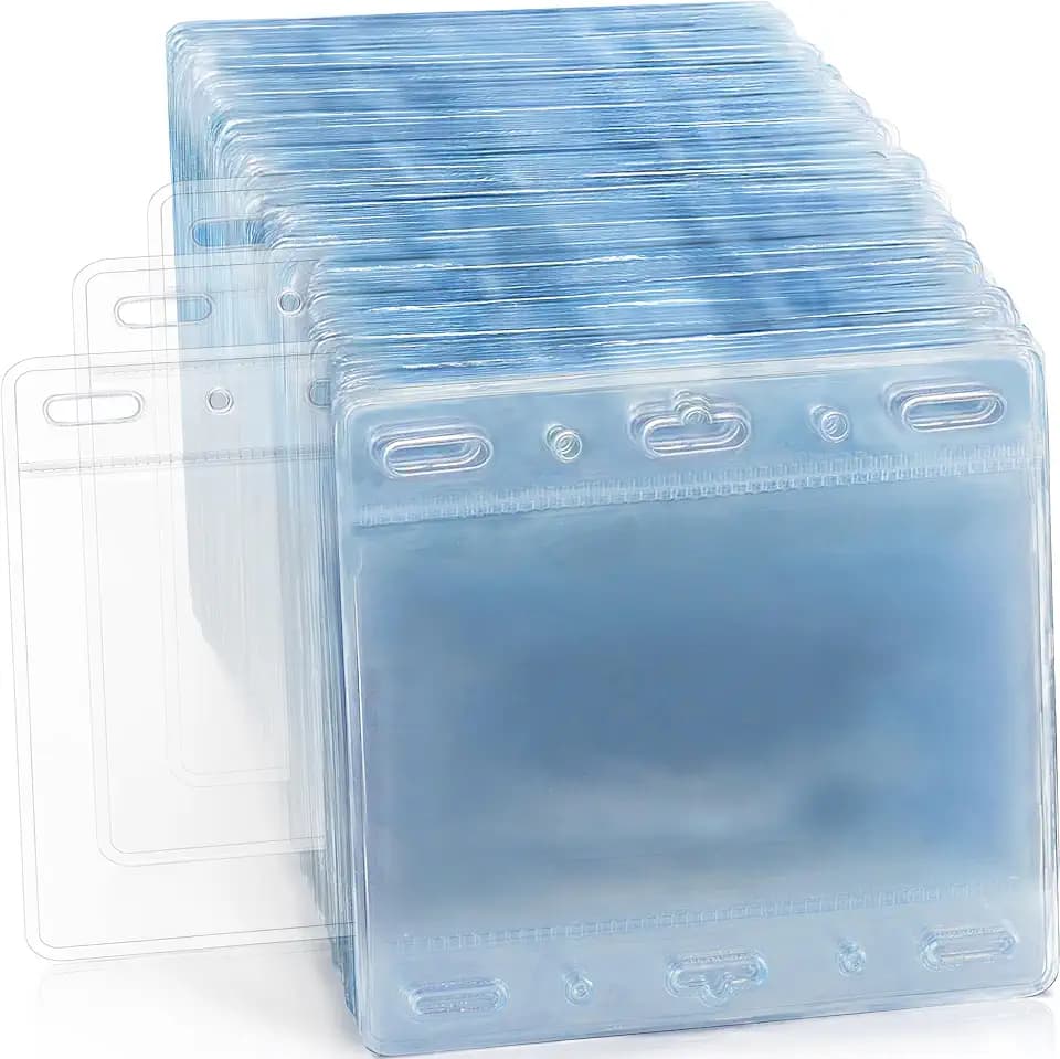 ID Name Badge Holders - Large 4x3, 1000 Pack - Horizontal Card Protector