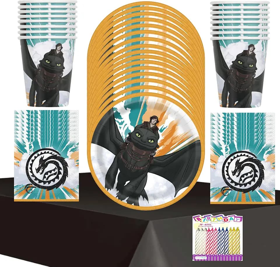 How to Train Your Dragon Party Supplies for 16 Dessert Set