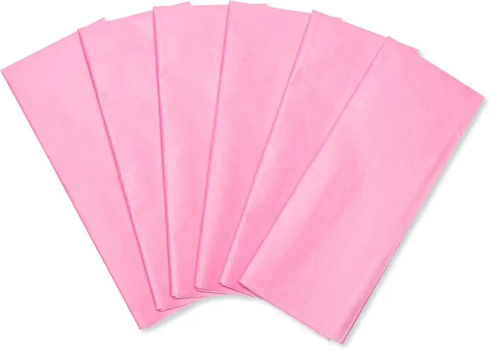 American Greetings 125 Sheets 20 in. x 20 in. Light Pink Tissue Paper Bulk for Birthdays, Baby Showers, and All Occasions