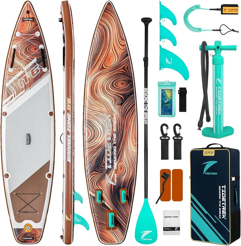 11'6" Inflatable Stand Up Paddle Boards, Premium SUP Accessories, Non-Slip Comfort Deck for Youth & Adults