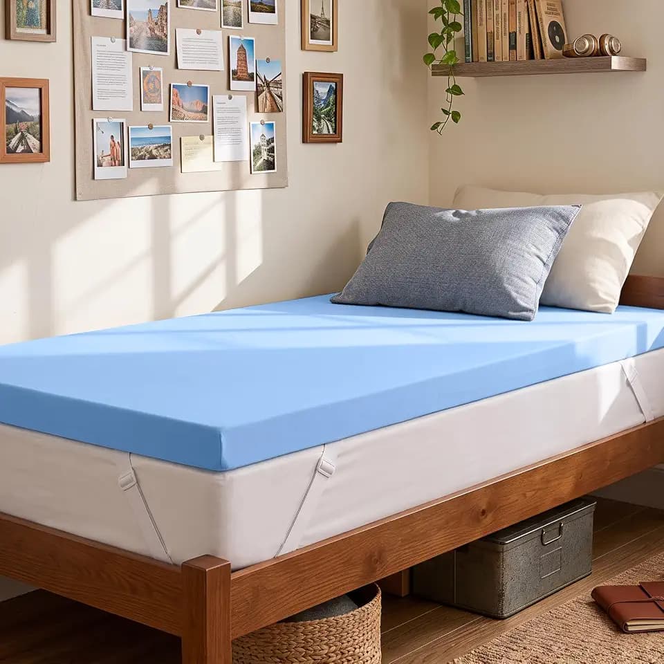 Ninemoon 3 Inch Memory Foam Mattress Topper with Cool Nylon-Spandex Cover