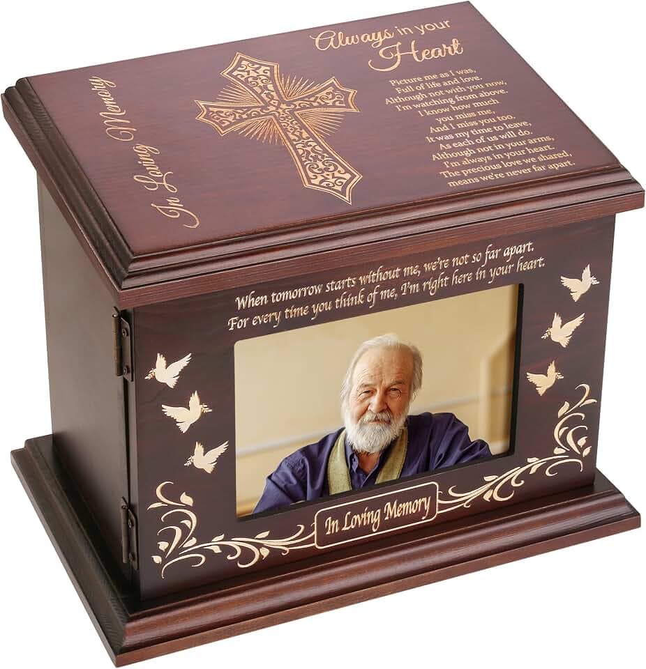 DGDCDV Cremation Urns for Human Ashes Male Female with Photo Frame