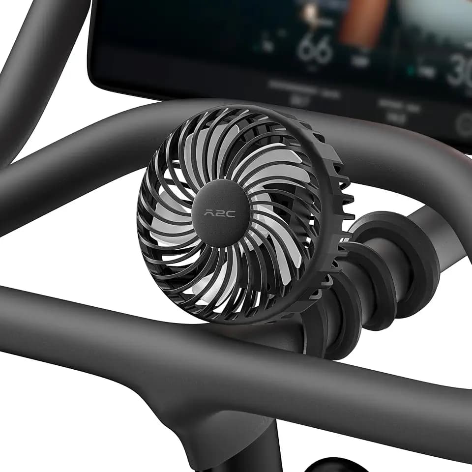 A2C 4.7" Big Treadmill Fan for Peloton Bike Bike+ or Tread, 4000mAh Battery