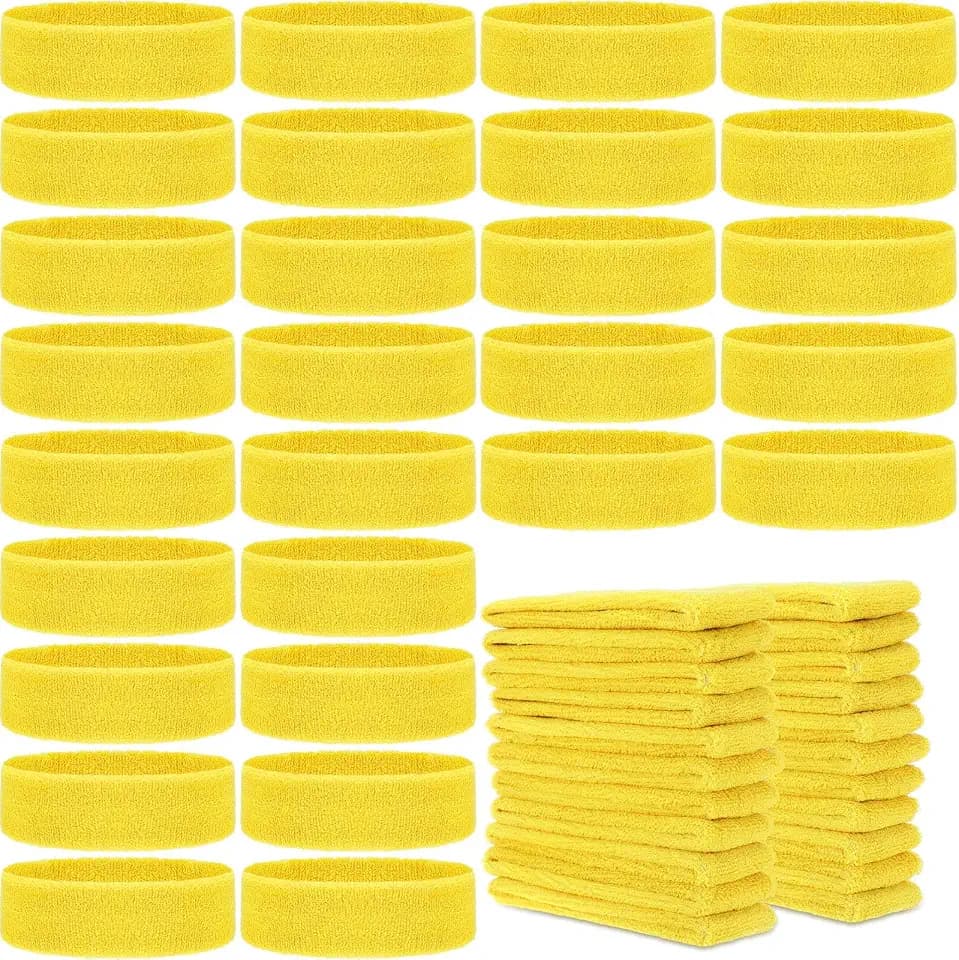 Libima Kids Sweatbands Bulk Boys Headband for Sports Kids Cotton Terry Youth Sweatbands Elastic Sports Headbands Wicking Athletic Bands for Team Activity