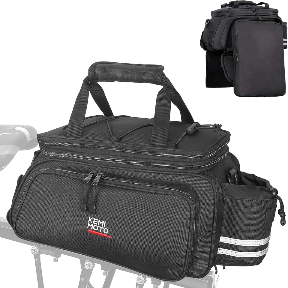 KEMIMOTO Bike Rear Rack Bag eBike Trunk Bag Expandable 20L Bicycle Pannier