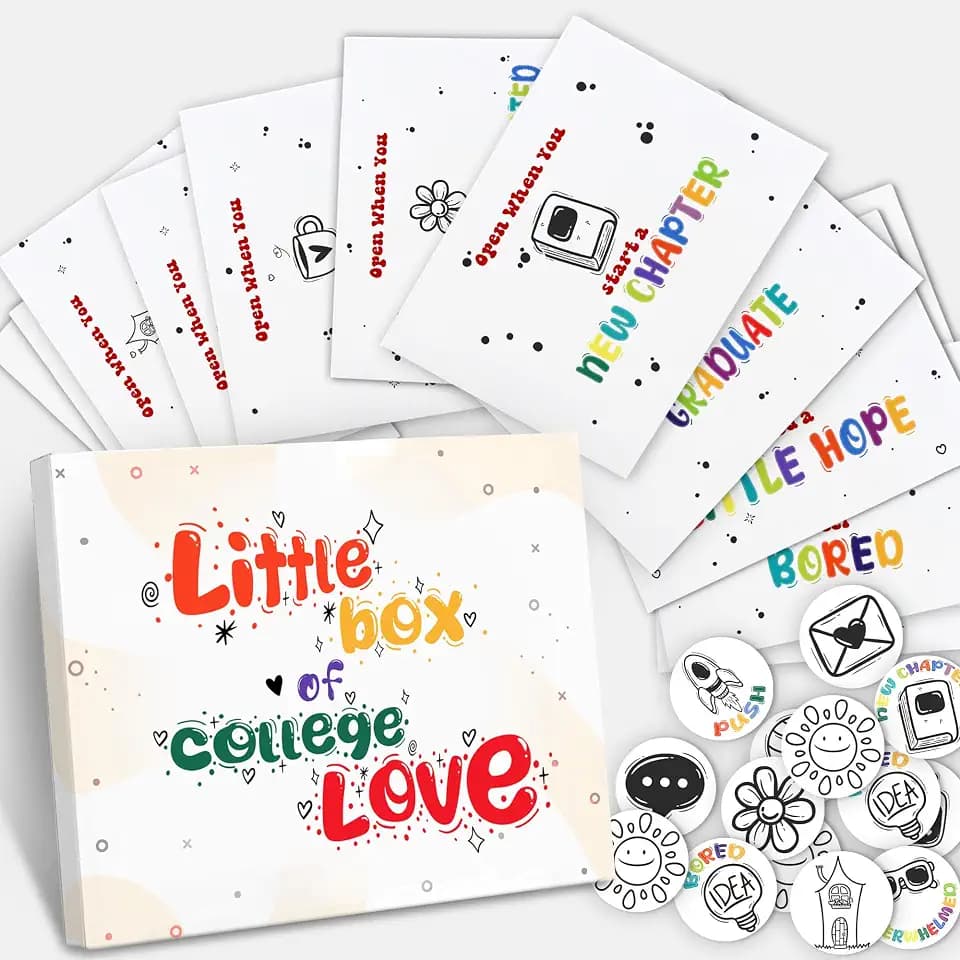 Open When Envelopes for College Students – 12 Open When Letters Kit with Stickers – Meaningful College Gift for Him or Her – Going Away to College Gift, Encouragement & Motivation Envelopes