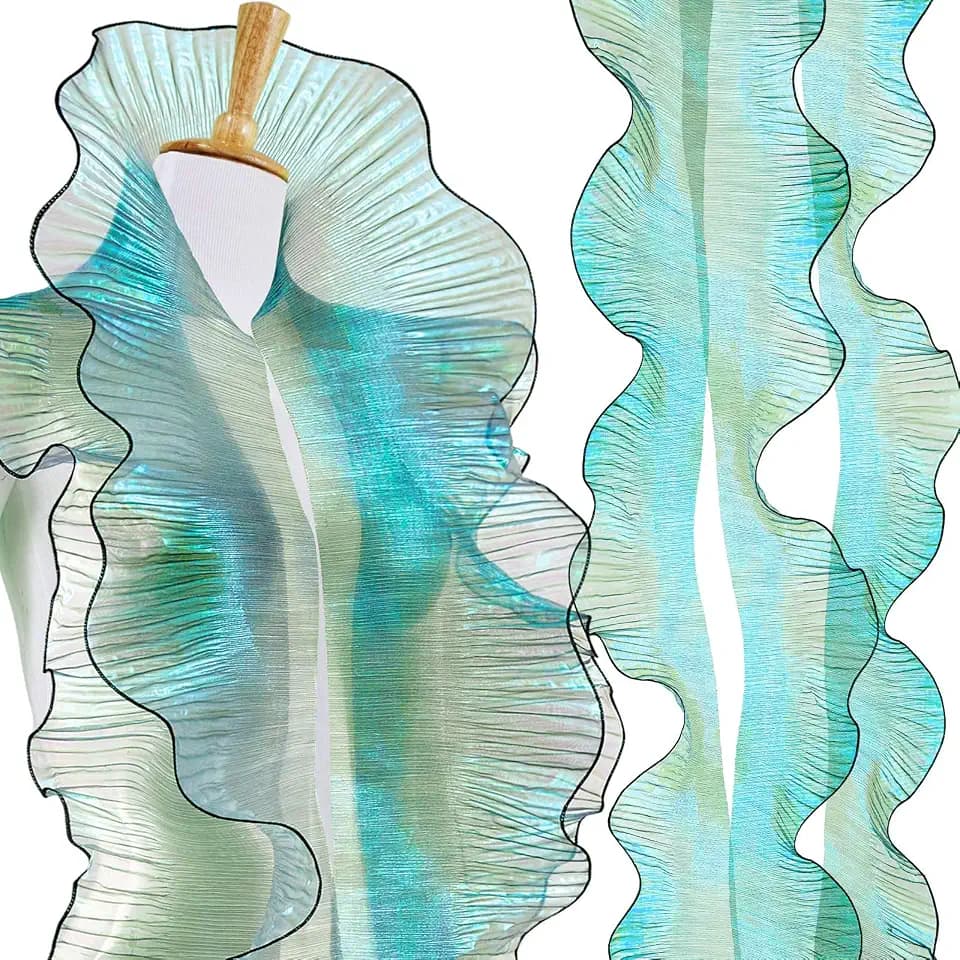 Ganeen 16 Yard Helloween Jellyfish Ribbon, Green, Single Layer