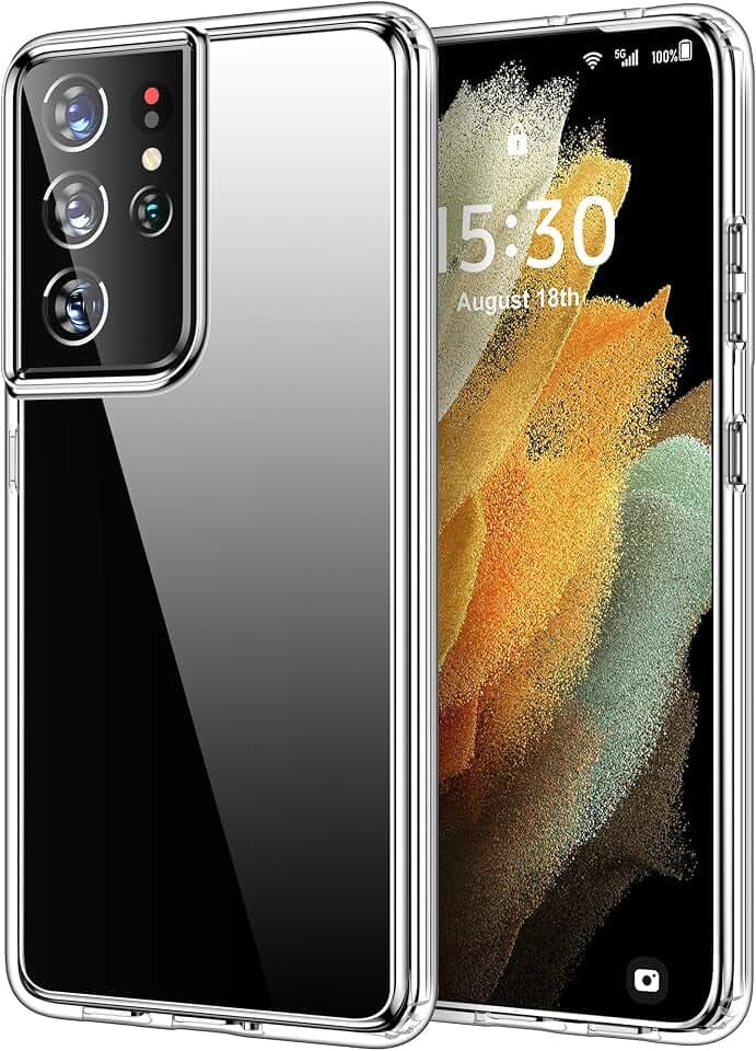 HOOMIL Case for Samsung Galaxy S21 Ultra, Anti-Yellowing, Crystal Clear
