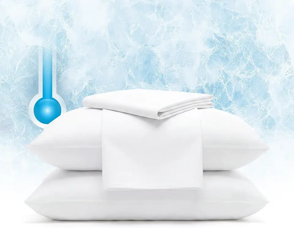 Serta Power Chill Cooling Pillow Protectors, Standard/Queen (2 Pack)