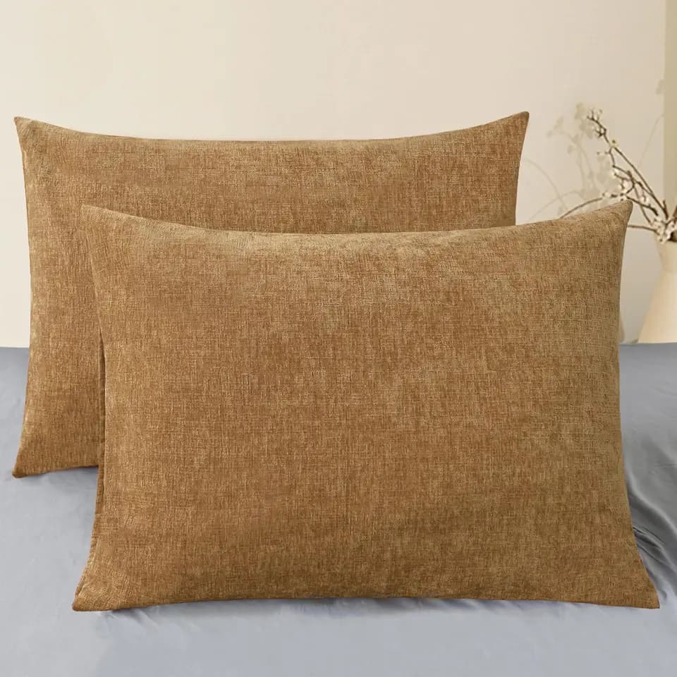 CaliTime Decorative Throw Pillow Covers 26 X 20 Inches Apricot Brown
