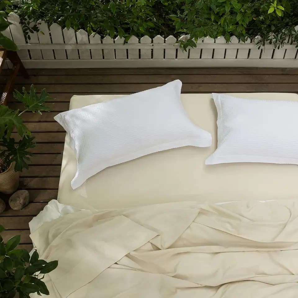 CHUFFED 100% Cotton Waffle Weave Pillowcases 2 Pack King Size, 20x36 Inches Ultra Soft & Breathable Pillow Shams - Skin-Friendly Decorative Luxury Pillow Covers Without Insert, Off White