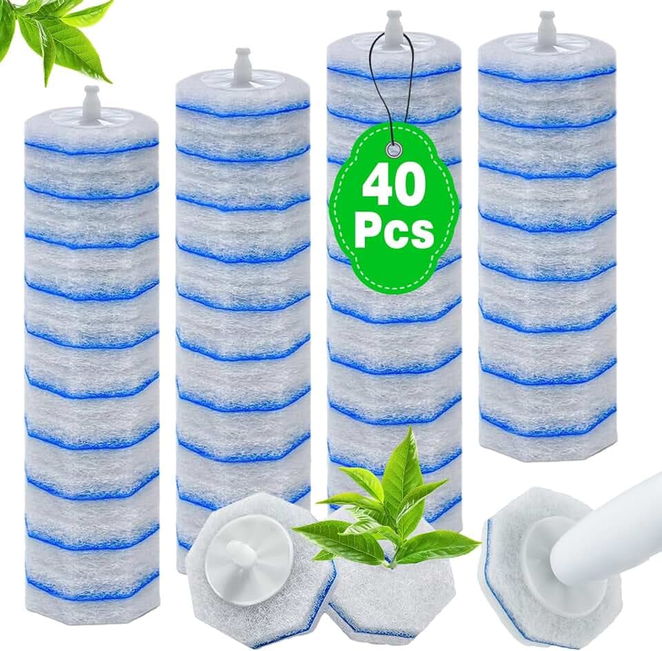 Toilet Brush for Clorox, Toilet Bowl Cleaner Refill Pads,40 Count
