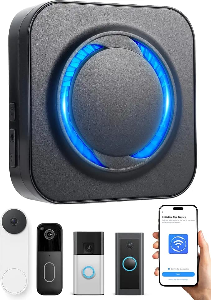 LUCKYDUO Smart WiFi Doorbell Chime for Ring, Blink & Nest