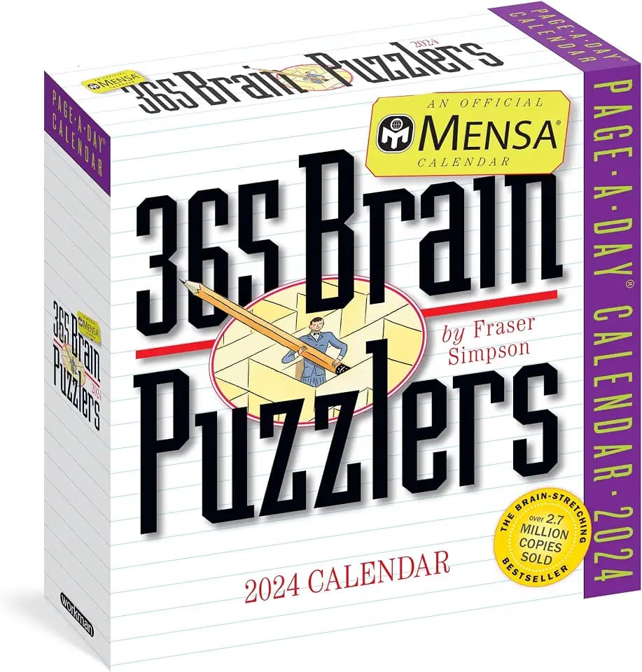 Mensa® 365 Brain Puzzlers Page-A-Day Calendar 2024: Word Puzzles, Logic Challenges, Number Problems, and More