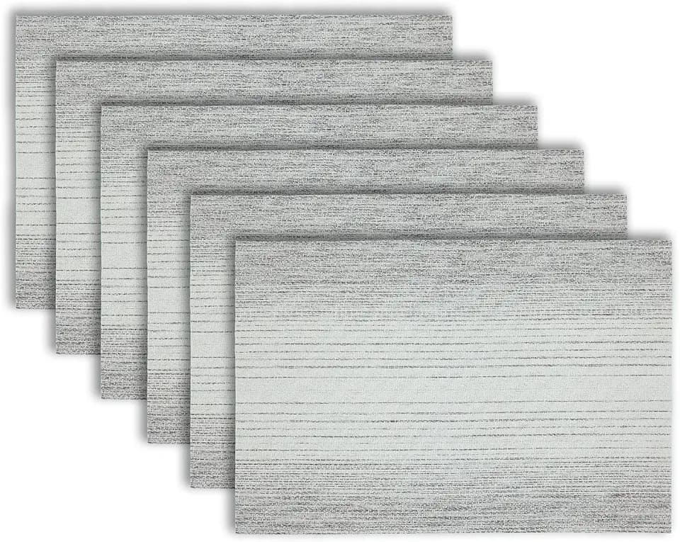 Dainty Home Washable Placemats Set of 6 – 12x18 Inch, Heat-Resistant, Non-Slip, Modern Table Mats for Dining, Kitchen, Family Meals – Easy to Clean, Durable